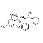 结构式 CAS# 852212-90-9, N-[(1R,2R)-2-氨基-1,2-二苯基乙基]-2,4,6-三甲基苯磺酰胺