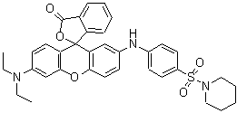 CAS#: 85223-14-9， 6'-(Diethylamino)-2'-{[4-(1-piperidinylsulfonyl)phenyl]amino}-3H-spiro[2-benzofuran-1,9'-xanthen]-3-one