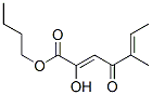CAS 登录号:85237-84-9, 2-羟基-5-甲基-4-氧代庚-2,5-二烯酸丁酯