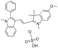 CAS#: 85283-78-9， 5-Methoxy-1,3,3-Trimethyl-2-[2-(1-Methyl-2-Phenyl-1H-Indol-3-Yl)Vinyl]-3H-Indolium Hydrogen Sulphate
