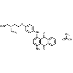 CAS 登录号：85283-85-8， 1-氨基-4-({4-[2-(二乙基氨基)乙氧基]苯基}氨基)-9,10-蒽醌乙酸酯(1:1)