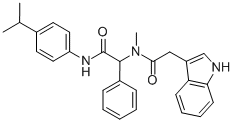CAS#: 853138-65-5， N-Methyl-N-[2-[[4-(1-methylethyl)phenyl]amino]-2-oxo-1-phenylethyl]-1H-Indole-3-acetamide