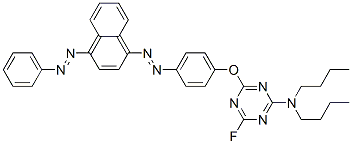 CAS#: 85401-48-5， N,N-Dibutyl-4-Fluoro-6-[4-[[4-(Phenylazo)-1-Naphthyl]Azo]Phenoxy]-1,3,5-Triazin-2-Amine