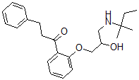 CAS#: 85414-47-7， 1-[2-[2-Hydroxy-3-(2-methylbutan-2-ylamino)propoxy]phenyl]-3-phenylpropan-1-one