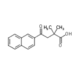 结构式 CAS# 854648-79-6, 2,2-二甲基-4-(2-萘基)-4-氧代丁酸