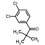结构式 CAS# 854891-91-1, 1-(3,4-二氯苯基)-2,2-二甲基-丙-1-酮