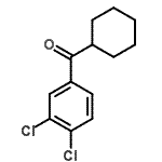 structure of CAS# 854892-34-5, Cyclohexyl(3,4-dichlorophenyl)methanone;Cyclohexyl 3,4-dichlorophenyl ketone