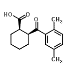 结构式 CAS# 85603-45-8, (1R,2S)-2-(2,5-二甲基苯甲酰)环己烷羧酸
