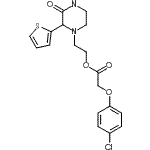 CAS#: 85607-45-0， 2-[3-Oxo-2-(2-thienyl)-1-piperazinyl]ethyl (4-chlorophenoxy)acetate