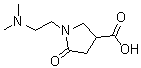 结构式 CAS# 856437-22-4, 1-[2-(二甲基氨基)乙基]-5-氧代-3-吡咯烷羧酸
