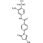 CAS#: 85650-65-3， 2-Amino-4-{[4-(3-methyl-5-oxo-4,5-dihydro-1H-pyrazol-1-yl)benzoyl]amino}benzenesulfonic acid