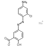 CAS#: 85720-89-4， Sodium 5-[(4-amino-2-chlorophenyl)diazenyl]-2-hydroxybenzoate
