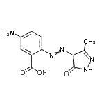 CAS#: 85720-92-9， 5-Amino-2-[(3-methyl-5-oxo-4,5-dihydro-1H-pyrazol-4-yl)diazenyl]benzoic acid