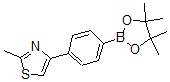 structure of CAS# 857283-68-2, 4-(2-Methyl-1,3-Thiazol-4-Yl)]Benzeneboronic Acid Pinacol Ester;2-METHYL-4-[4-(4,4,5,5-TETRAMETHYL-1,3,2-DIOXABOROLAN-2-YL)PHENYL]-1,3-THIAZOLE;Thiazole, 2-Methyl-4-[4-(4,4,5,5-Tetramethyl-1,3,2-Dioxaborolan-2-Yl)Phenyl]-;2-Methyl-4-(4-(4,4,5,5-Tetramethyl-1,3,2-Dioxaborolan-2-Yl)Phenyl)Thiazole