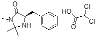 structure of CAS# 857303-87-8, (5R)-(+)-2,2,3-Trimethyl-5-Benzyl-4-Imidazolidinone Dichloroacetic Acid Salt