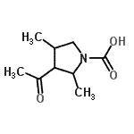 CAS#: 858273-50-4， 3-Acetyl-2,4-dimethyl-1-pyrrolidinecarboxylic acid