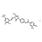 CAS#: 85895-97-2， Sodium 3-[(1-{4-[(4-amino-3-methylbenzoyl)amino]phenyl}-3-methyl-5-oxo-4,5-dihydro-1H-pyrazol-4-yl)diazenyl]-5-chloro-4-hydroxybenzenesulfonate