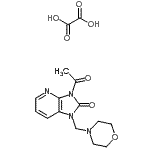 CAS 登录号：85930-05-8， 3-乙酰基-1-(4-吗啉基甲基)-1,3-二氢-2H-咪唑并[4,5-b]吡啶-2-酮草酸盐(1:1)