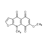 CAS#: 859304-28-2， 7-Methoxy-9-methylfuro[2,3-b]quinoline-4,5,8(9H)-trione