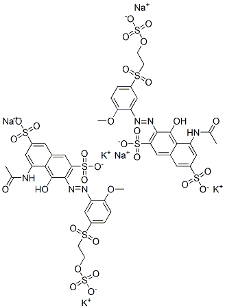 CAS#: 85940-67-6， 5-Acetamido-4-Hydroxy-3-[[2-Methoxy-5-[[2-(Sulphooxy)Ethyl]Sulphonyl]Phenyl]Azo]Naphthalene-2,7-Disulphonic Acid Potassium Sodium Salt