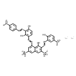 CAS#: 85959-21-3， Disodium 5-({2,4-dihydroxy-3-[(4-nitrophenyl)diazenyl]phenyl}diazenyl)-4-hydroxy-3-[(2-hydroxy-5-nitrophenyl)diazenyl]-2,7-naphthalenedisulfonate