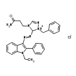 CAS#: 85959-28-0， 4-(3-Amino-3-oxopropyl)-1-benzyl-5-[(1-ethyl-2-phenyl-1H-indol-3-yl)diazenyl]-4,5-dihydro-1H-1,2,4-triazol-1-ium chloride