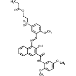 CAS#: 85959-36-0， 2-{[3-({3-[(2,5-Dimethoxyphenyl)carbamoyl]-2-hydroxy-1-naphthyl}diazenyl)-4-methoxyphenyl]sulfonyl}ethyl propionate