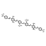 CAS#: 85959-57-5， 2,2'-[(E)-1,2-Ethenediyl]bis[5-({2,5-dimethyl-4-[(4-sulfophenyl)diazenyl]phenyl}diazenyl)benzenesulfonic acid]