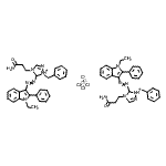 CAS#: 85959-70-2， Bis{4-(3-amino-3-oxopropyl)-1-benzyl-5-[(1-ethyl-2-phenyl-1H-indol-3-yl)diazenyl]-4,5-dihydro-1H-1,2,4-triazol-1-ium} tetrachlorozincate(2-)