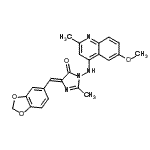 CAS#: 85986-84-1， (5Z)-5-(1,3-Benzodioxol-5-ylmethylene)-3-[(6-methoxy-2-methyl-4-quinolinyl)amino]-2-methyl-3,5-dihydro-4H-imidazol-4-one