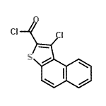 structure of CAS# 85992-25-2, 1-Chloronaphtho[2,1-b]thiophene-2-carbonyl chloride;1-chlorobenzo[e]benzo[b]thiophene-2-carbonyl chloride;MFCD08361745
