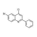 结构式 CAS# 860195-69-3, 6-溴-4-氯-2-苯基喹啉