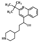 CAS#: 86073-85-0， 1-[2-(2-Methyl-2-propanyl)-4-quinolinyl]-3-(4-piperidinyl)-1-propanol