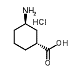 结构式 CAS# 862401-49-8, (1R,3R)-3-氨基环己烷羧酸盐酸盐(1:1)