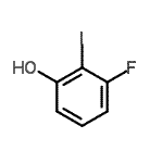 structure of CAS# 863870-85-3, 3-Fluoro-2-iodophenol;PHENOL,3-FLUORO-2-IODO-