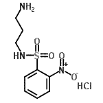 structure of CAS# 863983-46-4, N-(3-Aminopropyl)-2-nitrobenzenesulfonamide hydrochloride (1:1);N-(3-Aminopropyl)-2-nitrobenzenesulfonamide Hydrochloride;Ns-DAP*HCl