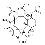 CAS#: 86425-67-4， (2S,3S,4R,7S,8R,9R,10S,11R,13S,14R,17R)-13-Chloro-8,17-dimethyl-12-methylene-16-oxospiro[15,18-dioxatetracyclo[9.6.1.0<sup>1,14</sup>.0<sup>3,8</sup>]octadecane-4,2'-oxirane]-2,7,9,10-tetrayl tetraacetate