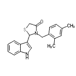 CAS#: 86427-41-0， 3-(2,4-Dimethylbenzyl)-2-(1H-indol-3-yl)-1,3-thiazolidin-4-one