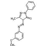CAS#: 86427-68-1， 4-[(E)-(3-Methoxyphenyl)diazenyl]-5-methyl-2-phenyl-2,4-dihydro-3H-pyrazol-3-one