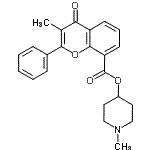 CAS#: 86433-60-5， 1-Methyl-4-piperidinyl 3-methyl-4-oxo-2-phenyl-4H-chromene-8-carboxylate