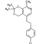 CAS 登录号：86451-38-9， 5-{[(4-氯苯基)硫基]甲基}-2,2,8-三甲基-4H-[1,3]二恶英并[4,5-c]吡啶