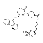 CAS#: 864685-37-0， {[(9H-Fluoren-9-ylmethoxy)carbonyl]amino}(1-{7-[(2-methyl-2-propanyl)oxy]-7-oxoheptanoyl}-4-piperidinyl)acetic acid