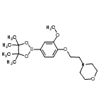 CAS#: 864754-10-9， 4-{2-[2-Methoxy-4-(4,4,5,5-tetramethyl-1,3,2-dioxaborolan-2-yl)phenoxy]ethyl}morpholine
