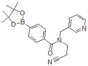 CAS#: 864759-44-4， 4-(N-(2-Cyanoethyl)-N-(3-pyridinylmethyl)-carbamoyl)phenylboronic acid pinacol ester