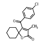 CAS#: 86560-08-9， 4-(4-Chlorobenzoyl)-3-methyl-1-oxaspiro[4.5]dec-3-en-2-one