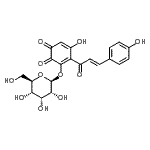 CAS#: 86579-00-2， 4-Hydroxy-3-[3-(4-Hydroxyphenyl)Prop-2-Enoyl]-2-[(2S,3R,4S,5R,6R)-3,4,5-Trihydroxy-6-(Hydroxymethyl)Oxan-2-Yl]Oxy-Cyclohexa-2,4-Diene-1,6-Dione