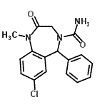 CAS#: 86636-97-7， 7-Chloro-1-methyl-2-oxo-5-phenyl-1,2,3,5-tetrahydro-4H-1,4-benzodiazepine-4-carboxamide