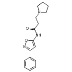 CAS#: 86683-49-0， N-(3-Phenyl-1,2-oxazol-5-yl)-3-(1-pyrrolidinyl)propanamide