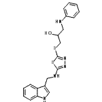 CAS#: 86717-04-6， 1-Anilino-3-({5-[(1H-indol-3-ylmethyl)amino]-1,3,4-thiadiazol-2-yl}sulfanyl)-2-propanol