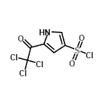 structure of CAS# 867330-05-0, 5-(Trichloroacetyl)-1H-pyrrole-3-sulfonyl chloride;2-(Trichloroacetyl)pyrrole-4-sulfonyl chloride;2-(Trichloroacetyl)pyrrole-4-sulfonylchloride;5-(2,2,2-trichloroacetyl)-1H-pyrrole-3-sulfonyl chloride